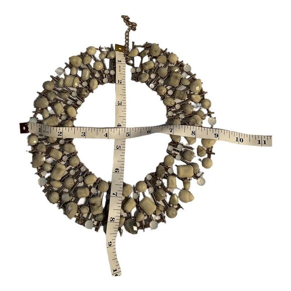 Sophia + Kate Collection Women’s Gemstone Collar Necklace Ivory And Gold. - Picture 10 of 16